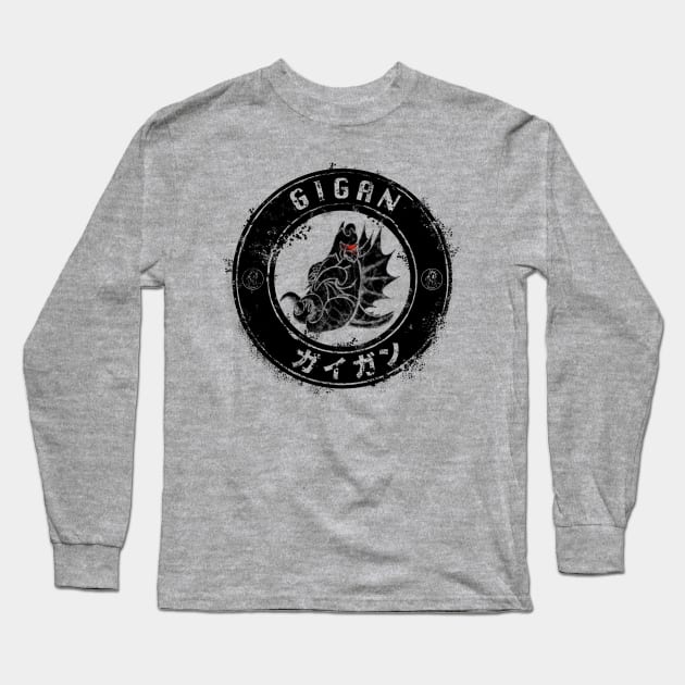 Gigan Distressed Emblem Long Sleeve T-Shirt by Lupa1214